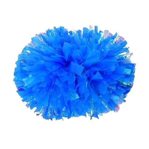 HYFEUOKF Cheerleader Bommel 22PCS Regenbogen Kunststoff Cheerleader Pom Pom Mädchen Cheer Tanken Requisiten Cheerleading Pompon Baton Hhandle Nicht Verblassen for Cheerleader(Blue,32cm) von HYFEUOKF