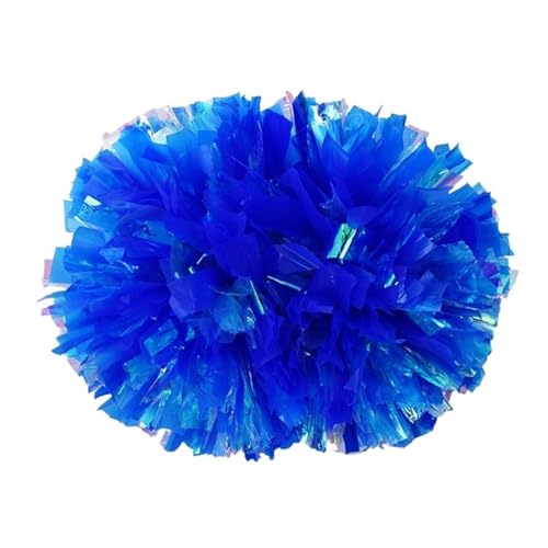 HYFEUOKF Cheerleader Bommel 22PCS Regenbogen Kunststoff Cheerleader Pom Pom Mädchen Cheer Tanken Requisiten Cheerleading Pompon Baton Hhandle Nicht Verblassen for Cheerleader(Dark Blue,32cm) von HYFEUOKF