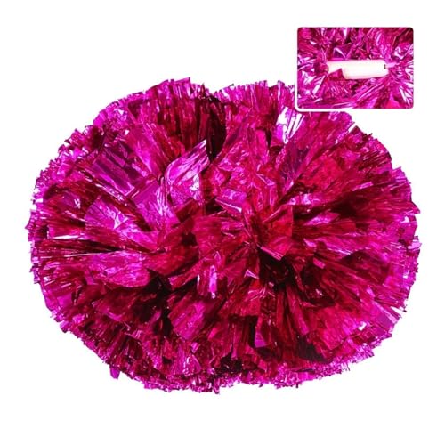 HYFEUOKF Cheerleader Bommel 2PCS Spiel Cheerleader Cheerleading Pom Poms Cheer Pom Majorettes Hand Blume Aerobic Bälle for Cheerleader(Pink) von HYFEUOKF