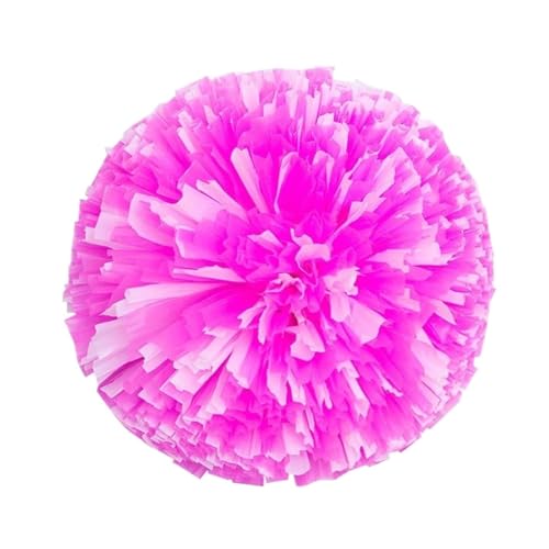 HYFEUOKF Cheerleader Bommel Ausgefallene Cheerleader-Pompons mit Doppellochgriff, Tanzparty-Dekorateur, Cheerleading-Jubelball, Sportzubehör for Cheerleader(Pink-White) von HYFEUOKF