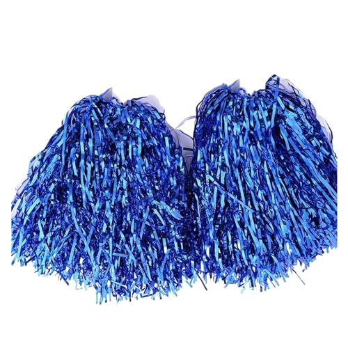 HYFEUOKF Cheerleader Bommel Griff Cheerleading Cheering Ball Club Sport Supplies Cheerleader Pompons Dance Party Decorator for Cheerleader(Blue) von HYFEUOKF