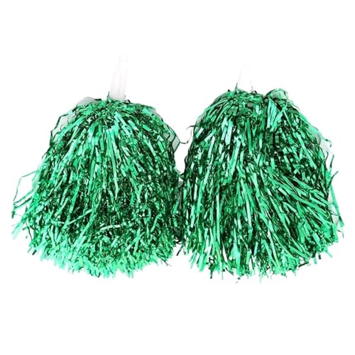 HYFEUOKF Cheerleader Bommel Griff Cheerleading Cheering Ball Club Sport Supplies Cheerleader Pompons Dance Party Decorator for Cheerleader(Green) von HYFEUOKF