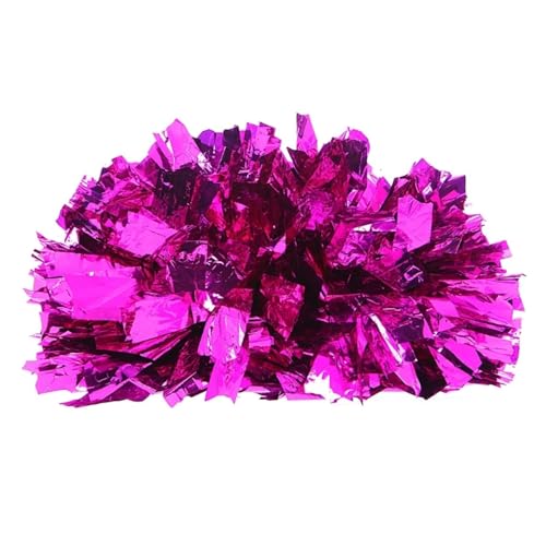 HYFEUOKF Cheerleader Bommel Handheld Pom Poms Cheerleader Cheerleading Cheer Dance Party Football Club Decor for Cheerleader(Hot Pink) von HYFEUOKF