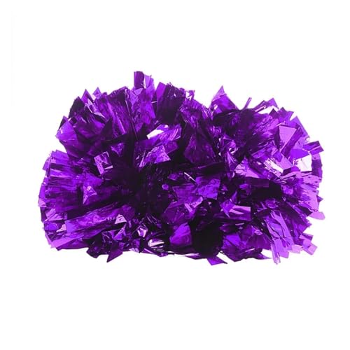 HYFEUOKF Cheerleader Bommel Handheld Pom Poms Cheerleader Cheerleading Cheer Dance Party Football Club Decor for Cheerleader(Purple) von HYFEUOKF