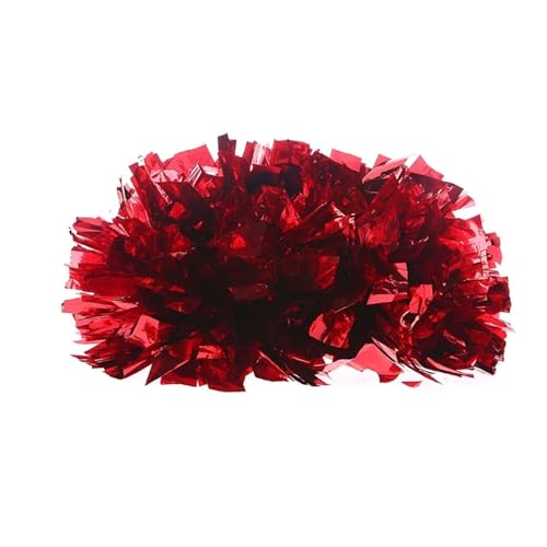 HYFEUOKF Cheerleader Bommel Handheld Pom Poms Cheerleader Cheerleading Cheer Dance Party Football Club Decor for Cheerleader(Red) von HYFEUOKF