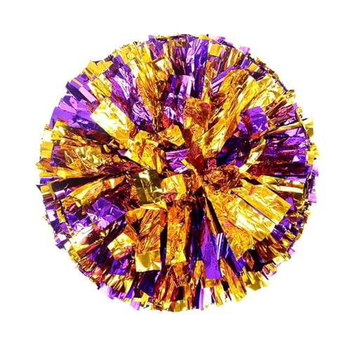 HYFEUOKF Cheerleader Bommel Pompons jubelnde Pompons gelten for Sportwettkämpfe und Gesangskonzerte for Cheerleader(Ring Yellow Purple) von HYFEUOKF