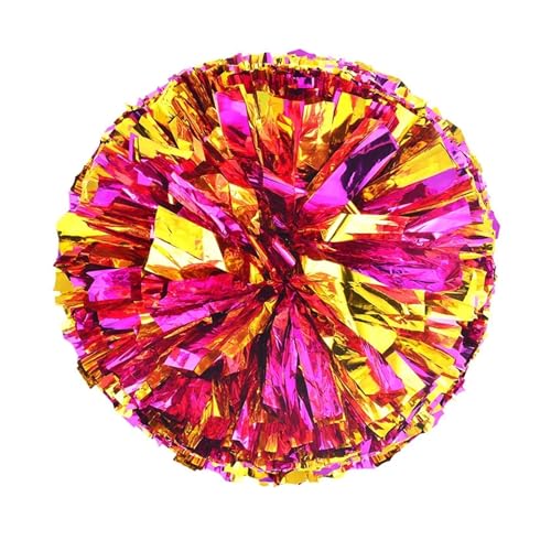 HYFEUOKF Cheerleader Bommel Pompons jubelnde Pompons gelten for Sportwettkämpfe und Gesangskonzerte for Cheerleader(Ring yellowlightred) von HYFEUOKF