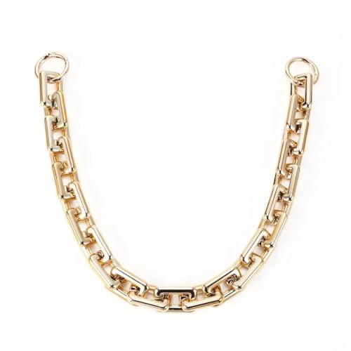 HYFEUOKF Handtasche Kette 45/55/65 cm Lange goldene Dicke Kette Ersatzkette Tasche Damen Schulterhandtaschen Tragetaschen Ersatzkette for Damen Für Tasche Handtasche GeldböRse(45CM) von HYFEUOKF
