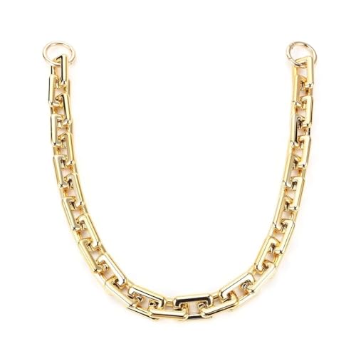 HYFEUOKF Handtasche Kette 45/55/65 cm Lange goldene Dicke Kette Ersatzkette Tasche Damen Schulterhandtaschen Tragetaschen Ersatzkette for Damen Für Tasche Handtasche GeldböRse(55CM) von HYFEUOKF