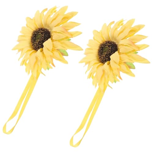 HYFEUOKF Vorhang Raffhalter Gedreht 2 Stück Vorhang-Sonnenblumen-Krawatten-Zubehör for Vorhänge, gelbes Dekor, magnetische Raffhalter, Bankett Fur VorhäNge HYFEUOKF Vorhang Raffhalter Gedreht 2 Stück Vorhang-Sonnenblumen-Krawatten-Zubehör for Vorhänge, gelbes Dekor, magnetische Raffhalter, Bankett Fur VorhäNge von HYFEUOKF