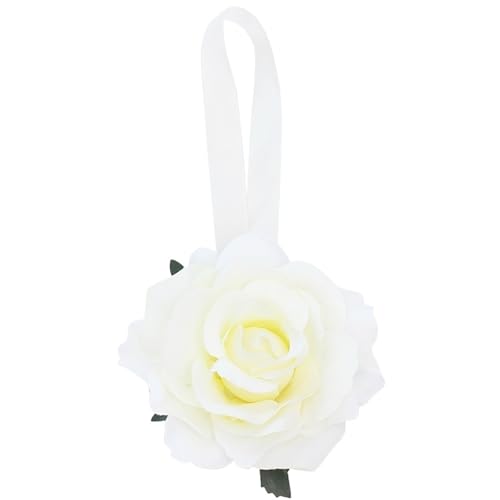 HYFEUOKF Vorhang Raffhalter Gedreht 2 stücke Kreative Pfingstrose Blume Vorhang Schnur Krawatte Magnet Vorhang Clips Gebunden Blumen Wohnkultur Raffhalter Halter Vorhang Schnalle Fur VorhäNge(01) von HYFEUOKF