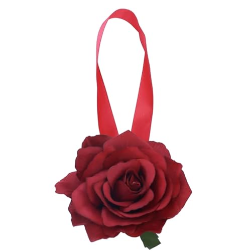 HYFEUOKF Vorhang Raffhalter Gedreht 2 stücke Kreative Pfingstrose Blume Vorhang Schnur Krawatte Magnet Vorhang Clips Gebunden Blumen Wohnkultur Raffhalter Halter Vorhang Schnalle Fur VorhäNge(05) von HYFEUOKF