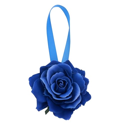 HYFEUOKF Vorhang Raffhalter Gedreht 2 stücke Kreative Pfingstrose Blume Vorhang Schnur Krawatte Magnet Vorhang Clips Gebunden Blumen Wohnkultur Raffhalter Halter Vorhang Schnalle Fur VorhäNge(07) von HYFEUOKF