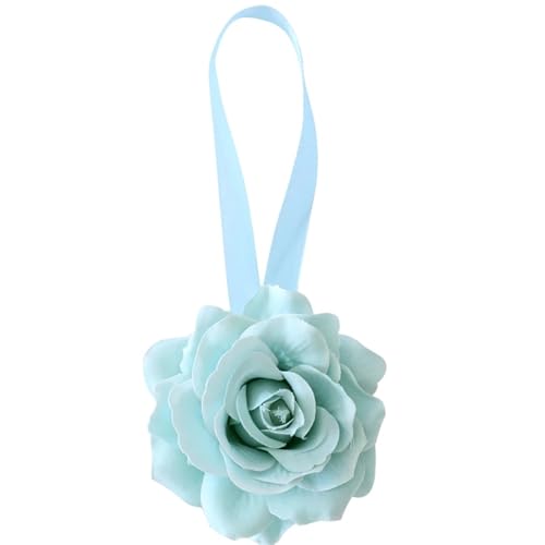 HYFEUOKF Vorhang Raffhalter Gedreht 2 stücke Kreative Pfingstrose Blume Vorhang Schnur Krawatte Magnet Vorhang Clips Gebunden Blumen Wohnkultur Raffhalter Halter Vorhang Schnalle Fur VorhäNge(08) von HYFEUOKF