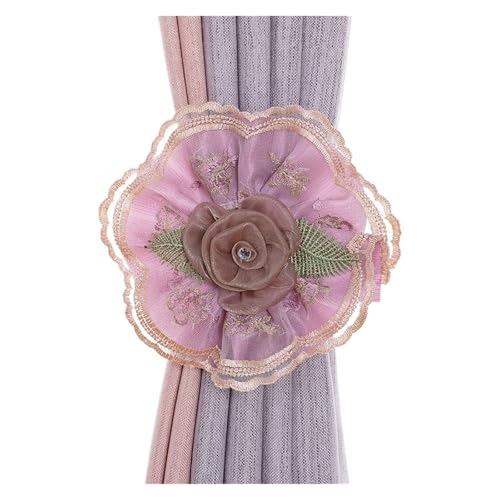 HYFEUOKF Vorhang Raffhalter Gedreht 3 stücke Nelke Blumen Vorhang Raffhalter Schöne Kreative Wohnkultur Schlafzimmer Vorhang Holdback Vorhang Clip Schnalle Zimmer Zubehör Fur VorhäNge(Type 9) von HYFEUOKF