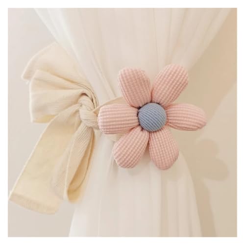HYFEUOKF Vorhang Raffhalter Gedreht 3PC Blume Vorhang Raffhalter Fenster Vorhang Schnalle Clip Kinderzimmer Hängen Vorhang Halter Raffhalter Vorhang Zubehör Dekor Fur VorhäNge(Pink) von HYFEUOKF