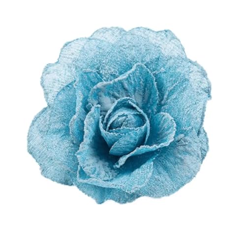HYFEUOKF Vorhang Raffhalter Gedreht 4 Stück Blumenform Fenstervorhang Raffhalter Magnetschnalle Drape Holdback Home Decor Vorhanghalter Raffhalter Schnalle Clips Hängende Krawatte Fur VorhäNge(Blue) von HYFEUOKF