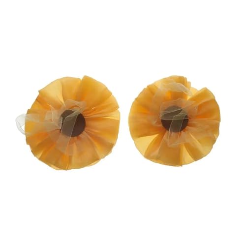 HYFEUOKF Vorhang Raffhalter Gedreht 4 Stück Fashion Voile Drape Tieback Tieback Tie Holder Home Decor Rose Flower Window Curtain Fur VorhäNge(Yellow) von HYFEUOKF