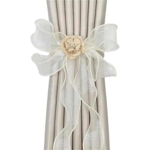 HYFEUOKF Vorhang Raffhalter Gedreht 6 Stück Vorhanghalter, exquisiter Blumen-Dekor-Stil, Fenstervorhang-Raffhalter, Haushaltsbedarf Fur VorhäNge(Pink2) von HYFEUOKF