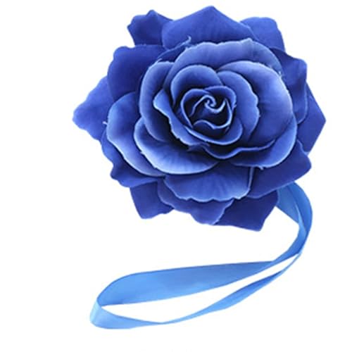HYFEUOKF Vorhang Raffhalter Gedreht Blumen Magnetische Vorhang Clip Vorhang Halter Raffhalter Schnalle Clips Hängende Kugel Schnalle Raffhalter Vorhang Zubehör Wohnkultur Fur VorhäNge(Blue,4 pcs) von HYFEUOKF