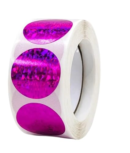 PräGeaufkleber 100-500 stücke Gold Glitter Versiegelung Label Runde Laser Aufkleber Party Handgemachte Nette Umschlag Business Stationäre Fur Dekorative(Purple,500PCS) von HYFEUOKF