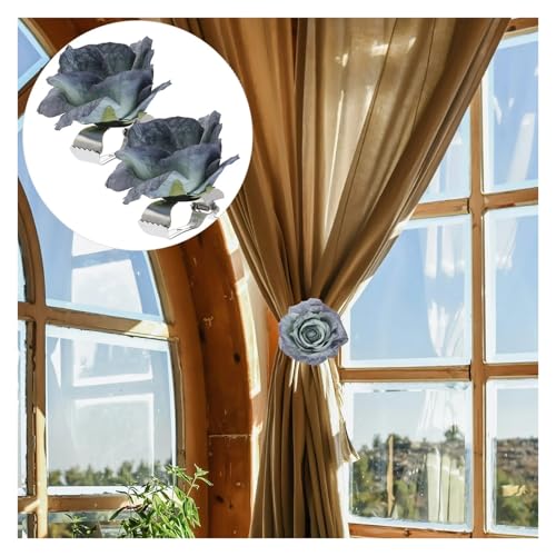 Vorhang Raffhalter Gedreht 2 Stück Vorhang-Clip-Schnallen-Clips, Bindung, Blumen-Krawatten-Zubehör, Raffhalter, Metall-Kind-Klemme, Vorhang-Halterung, exquisiter Blumen-Dekor-Stil, Fenster-Vorhang-Raf Vorhang Raffhalter Gedreht 2 Stück Vorhang-Clip-Schnallen-Clips, Bindung, Blumen-Krawatten-Zubehör, Raffhalter, Metall-Kind-Klemme, Vorhang-Halterung, exquisiter Blumen-Dekor-Stil, Fenster-Vorhang-Raf von HYFEUOKF