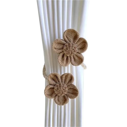 Vorhang Raffhalter Gedreht Magnetische Vorhang-Krawattenhalter mit Blumenmuster, Halteklammern, Schnallen-Clips, Zubehörstangen, Zubehör, Hakenhalter, Heimdekorationen Fur VorhäNge(Coffee color) von HYFEUOKF