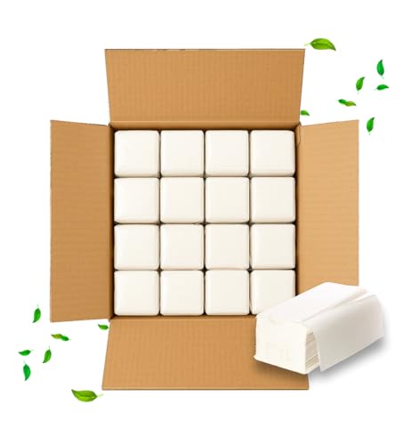 PREMIUM Papierhandtücher in weiß mit 4000 Blatt, Handtuchpapier, Falthandtücher, Einweghandtücher, Faltpapier 2-lagig, ca. 25 x 21 cm, soft, hochweiß PREMIUM Papierhandtücher in weiß mit 4000 Blatt, Handtuchpapier, Falthandtücher, Einweghandtücher, Faltpapier 2-lagig, ca. 25 x 21 cm, soft, hochweiß von HYGIENICAL by Sevim