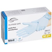 HYGONORM unisex Einmalhandschuhe ALLFOOD SAFE blau Größe M 250 St. von HYGONORM