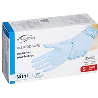 HYGONORM unisex Einmalhandschuhe ALLFOOD SAFE blau Größe S, 250 St. von HYGONORM