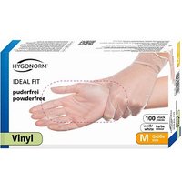 HYGONORM unisex Einmalhandschuhe IDEAL FIT weiß Größe M, 100 St. von HYGONORM