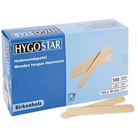 HYGOSTAR Mundspatel in der Spenderbox BIO, Holz, 100 St. von HYGOSTAR
