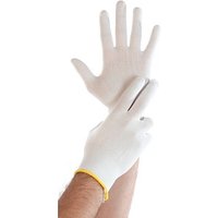 HYGOSTAR unisex Arbeitshandschuhe Ultra Flex weiß Größe 8, 12 Paar von HYGOSTAR
