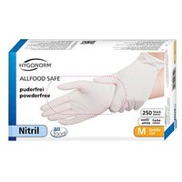 HYGOSTAR unisex Einmalhandschuhe ALLFOOD SAFE weiß Größe M 250 St. von HYGOSTAR