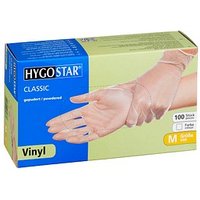 HYGOSTAR unisex Einmalhandschuhe CLASSIC transparent Größe M 100 St. von HYGOSTAR