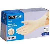 HYGOSTAR unisex Einmalhandschuhe GRIP weiß Größe L, 100 St. von HYGOSTAR
