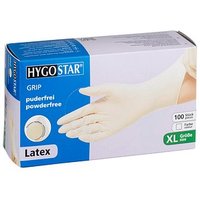 HYGOSTAR unisex Einmalhandschuhe GRIP weiß Größe XL, 100 St. von HYGOSTAR