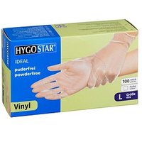 HYGOSTAR unisex Einmalhandschuhe IDEAL transparent Größe L 100 St. von HYGOSTAR