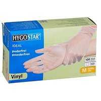 HYGOSTAR unisex Einmalhandschuhe IDEAL transparent Größe M 100 St. von HYGOSTAR