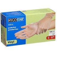 HYGOSTAR unisex Einmalhandschuhe IDEAL transparent Größe S 100 St. von HYGOSTAR