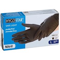 HYGOSTAR unisex Einmalhandschuhe SAFE LIGHT schwarz Größe L 100 St. von HYGOSTAR