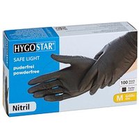 HYGOSTAR unisex Einmalhandschuhe SAFE LIGHT schwarz Größe M 100 St. von HYGOSTAR