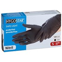 HYGOSTAR unisex Einmalhandschuhe SAFE LIGHT schwarz Größe S 100 St. von HYGOSTAR