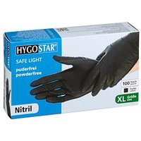 HYGOSTAR unisex Einmalhandschuhe SAFE LIGHT schwarz Größe XL 100 St. von HYGOSTAR