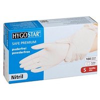 HYGOSTAR unisex Einmalhandschuhe SAFE PREMIUM weiß Größe S, 100 St. von HYGOSTAR