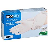 HYGOSTAR unisex Einmalhandschuhe SAFE PREMIUM weiß Größe XL 100 St. von HYGOSTAR