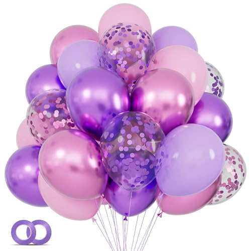 68-teiliges Ballon-Set in Rosa und Violett von HYKJNBW