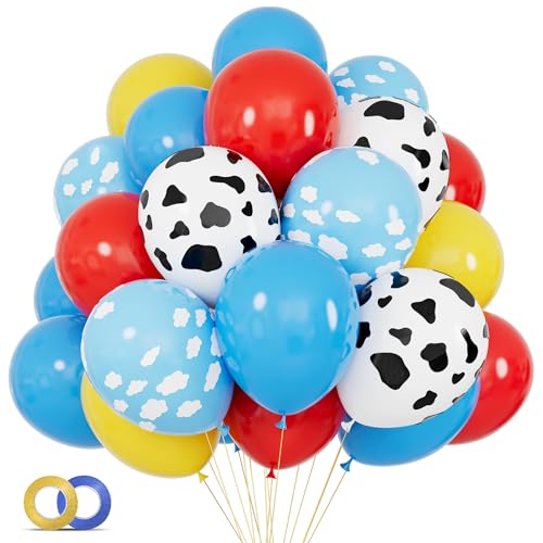 68-teiliges Ballon-Set in Rot, Gelb, Blau von HYKJNBW