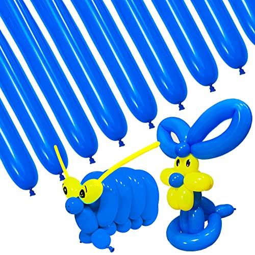 Blaue 260 Luftballons, dunkelblaue lange Luftballons, verdickende Latex-Ballons, verdrehte Modellierballons für Tierformgeburtstage, 100 Stück Blaue 260 Luftballons, dunkelblaue lange Luftballons, verdickende Latex-Ballons, verdrehte Modellierballons für Tierformgeburtstage, 100 Stück von HYKJNBW