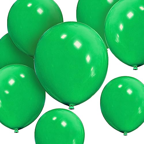 Grüne Luftballons, 30.5 cm, 50 Stück, starke dicke grüne Latexballons, runder Heliumballon für Geburtstag, Kinder, Party, Weihnachtsdekoration Zubehör (grüne Luftballons, 50 Stück 30.5 cm) von HYKJNBW